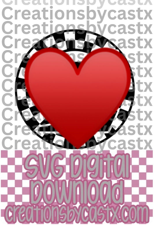Vee El Checkered Circle SVG