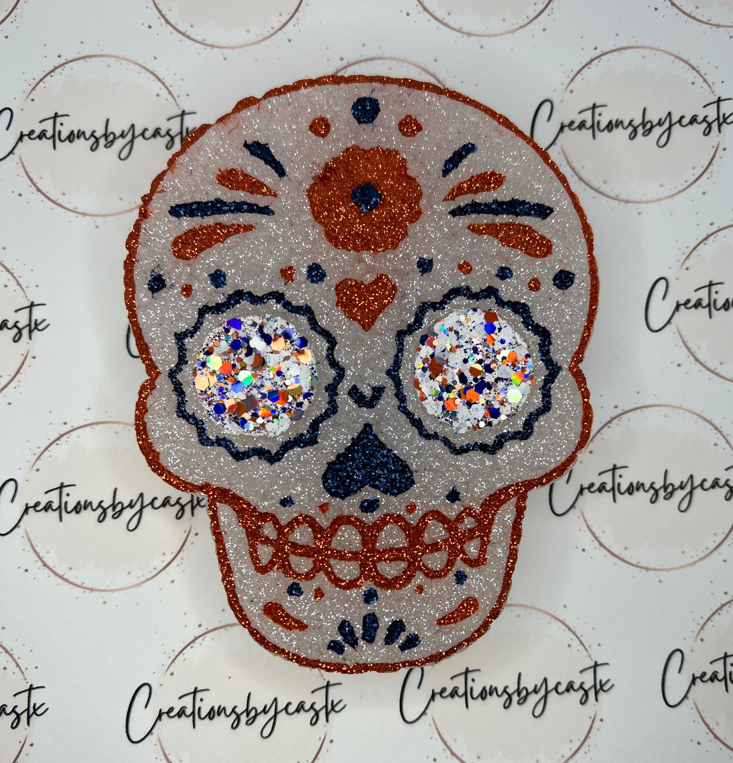 Glittered Sugar Skull Freshie