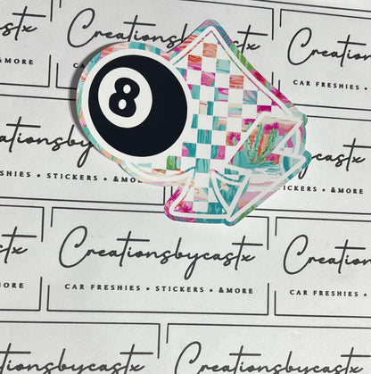 DGB Checkered Spade 8 Ball Cardstock