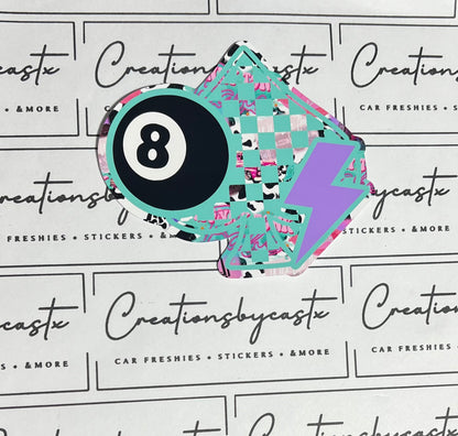 DGB Checkered Spade 8 Ball Cardstock