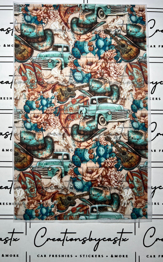 Blue Truck Tissue Paper