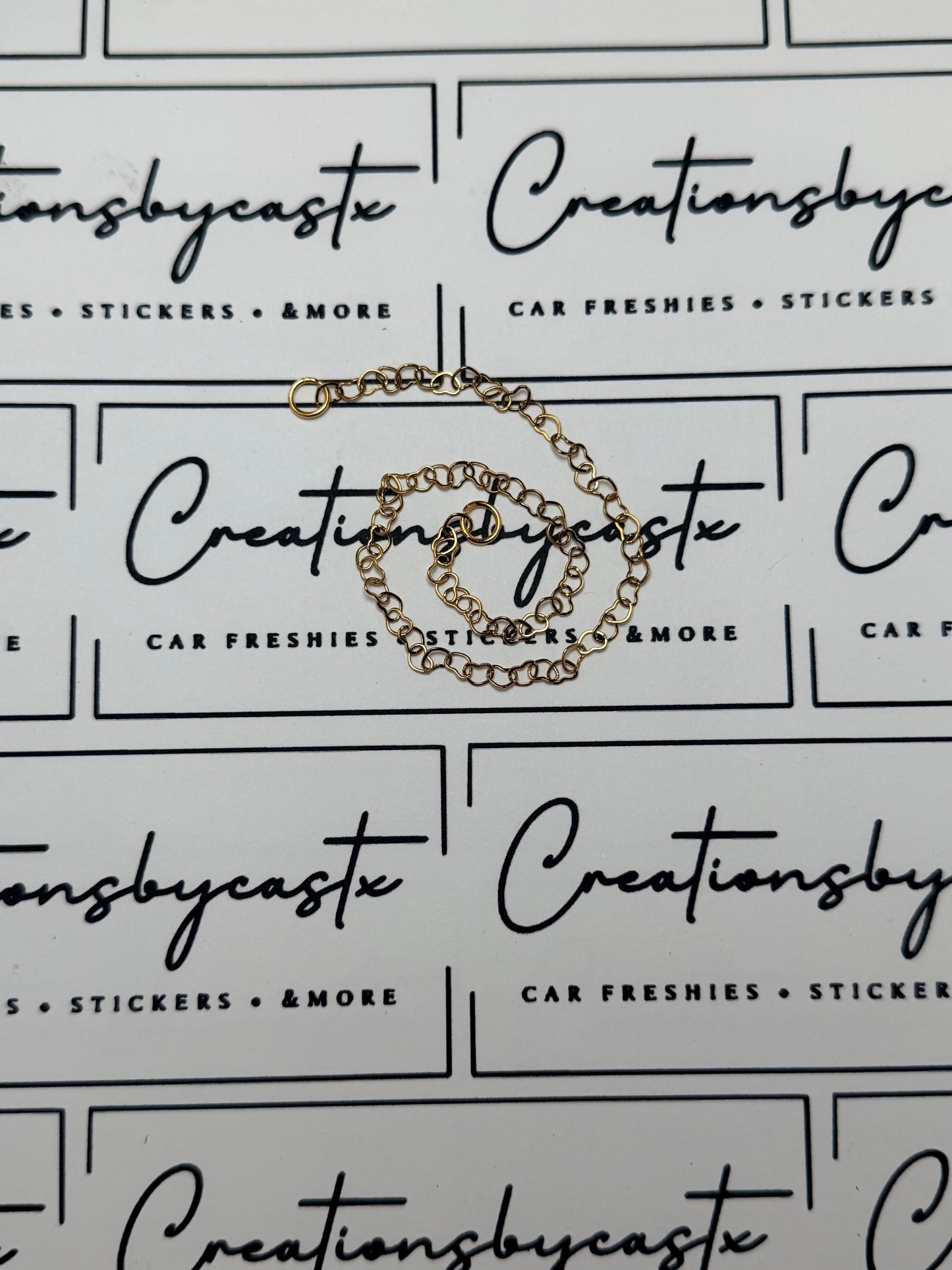 Car Charm Heart Chain w/Jump Rings