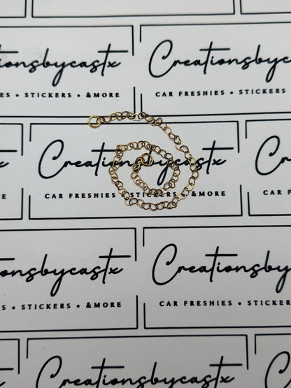 Car Charm Heart Chain w/Jump Rings