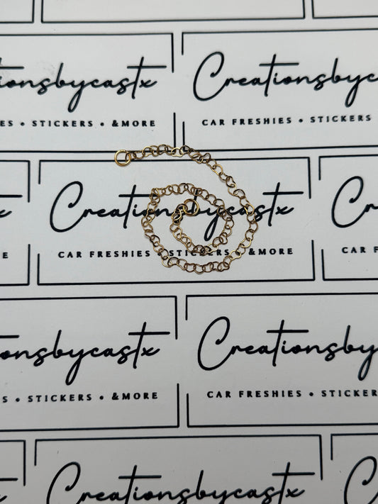 Car Charm Heart Chain w/Jump Rings