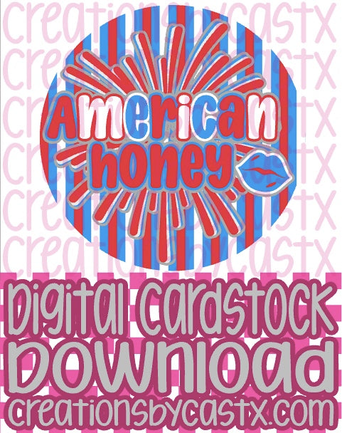 American Honey Digital Cardstock