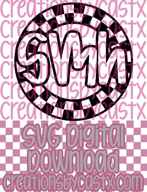 SMH Checkered Circle SVG