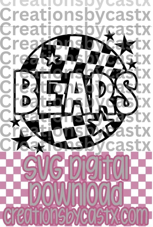 Bears Checkered Round SVG
