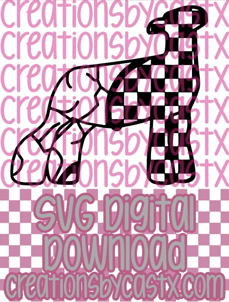 Turq Check Lamb SVG