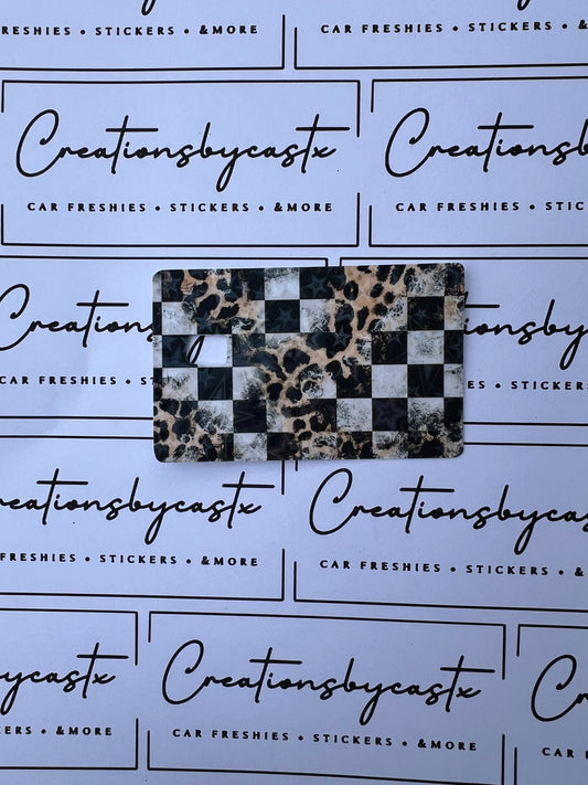 Checkered Leopard Card Skin