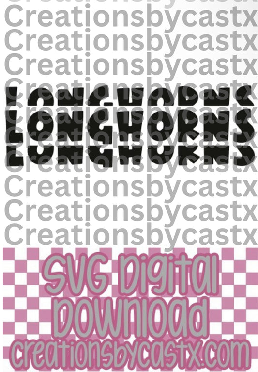 Longhorns X 3 SVG