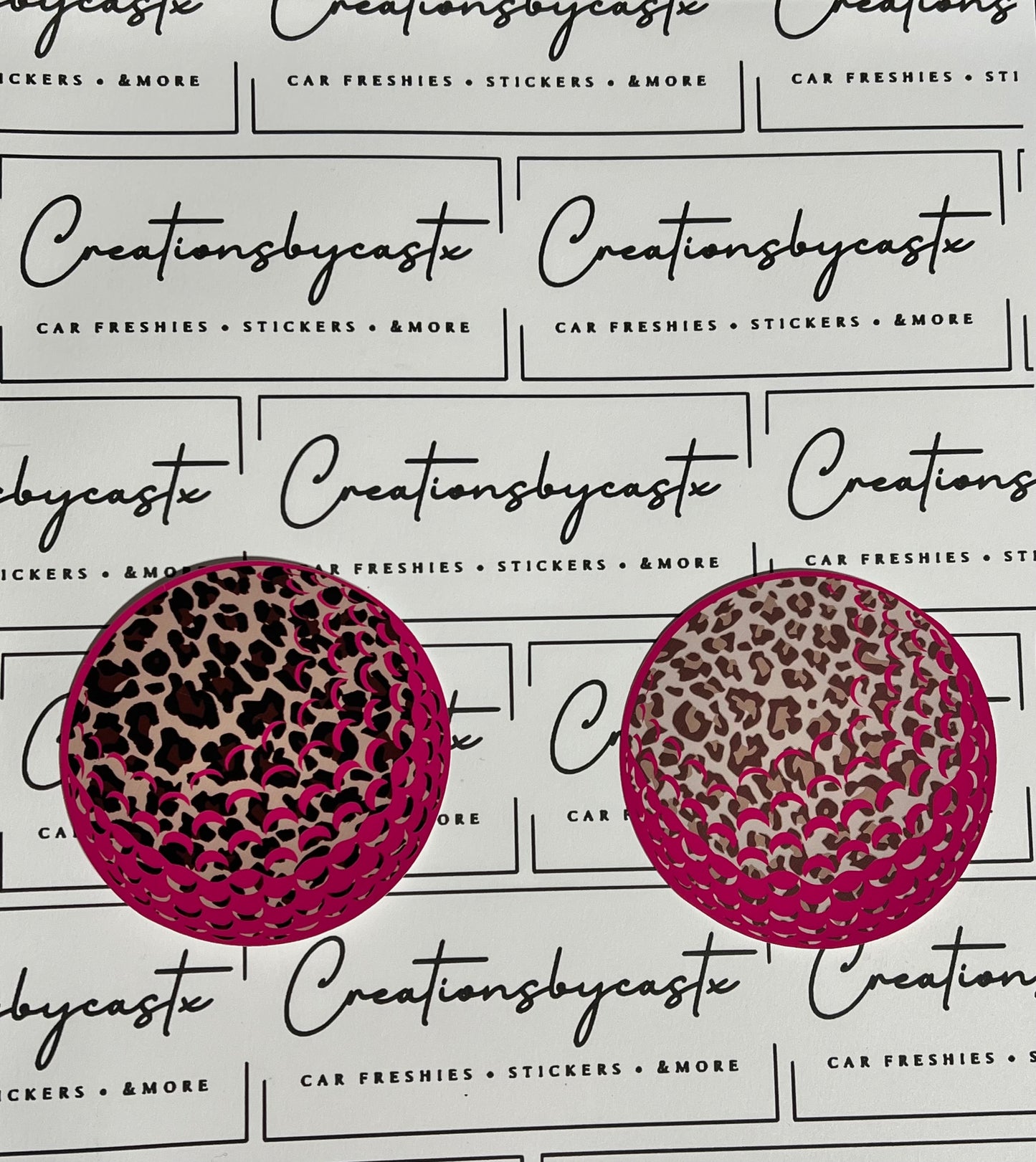 Golf Ball Leopard Round Cardstock