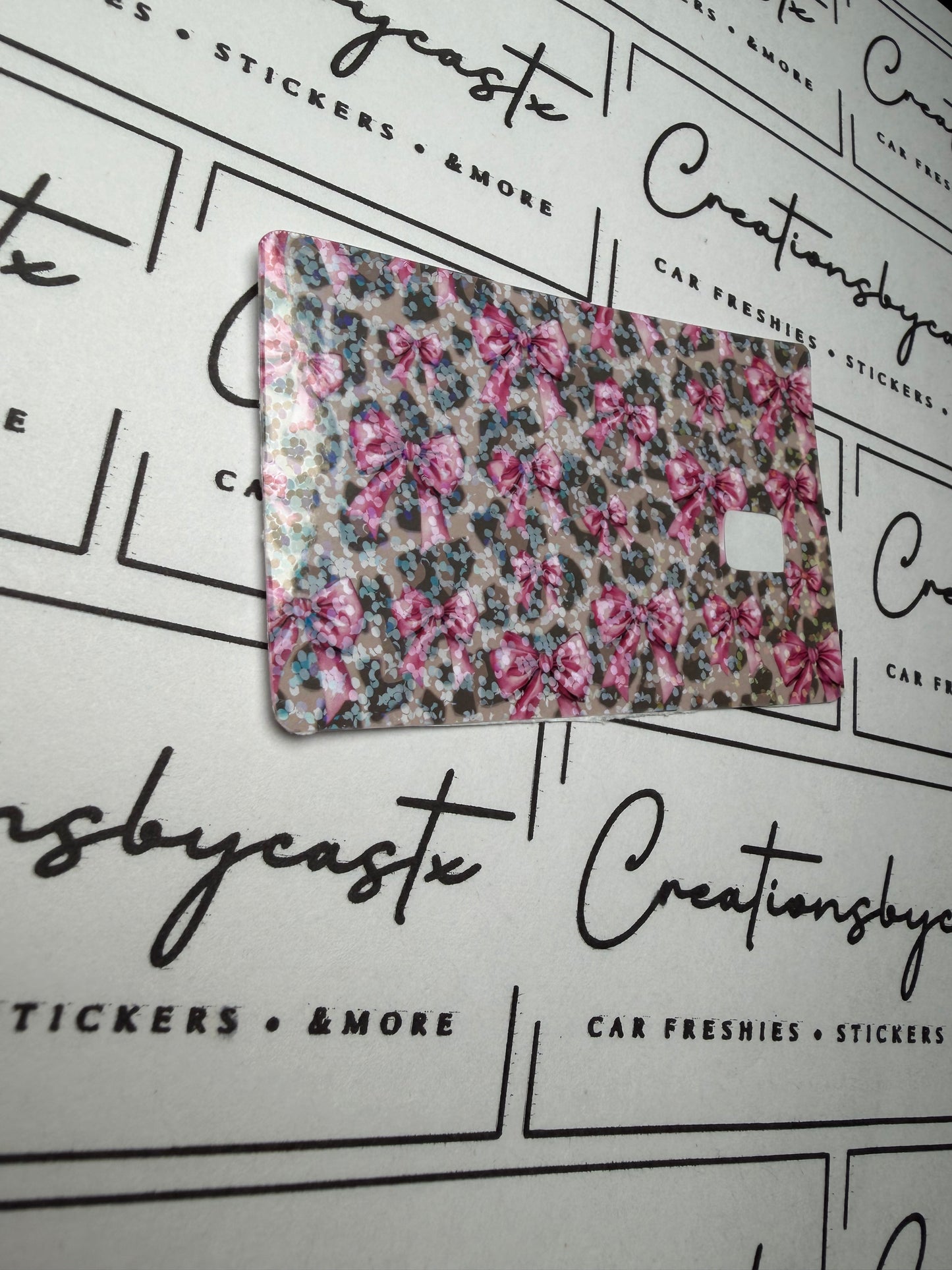 Brown Leopard Bow Card Skin