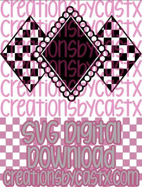 Tripple Diamond Frame SVG