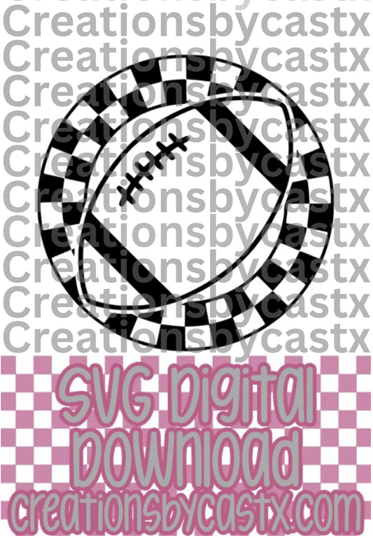 Football Checkered Circle SVG