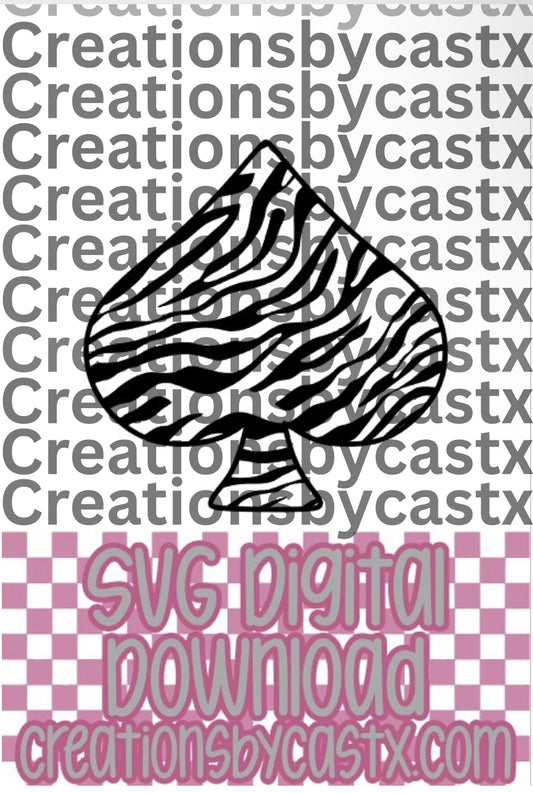 Zebra Spade SVG