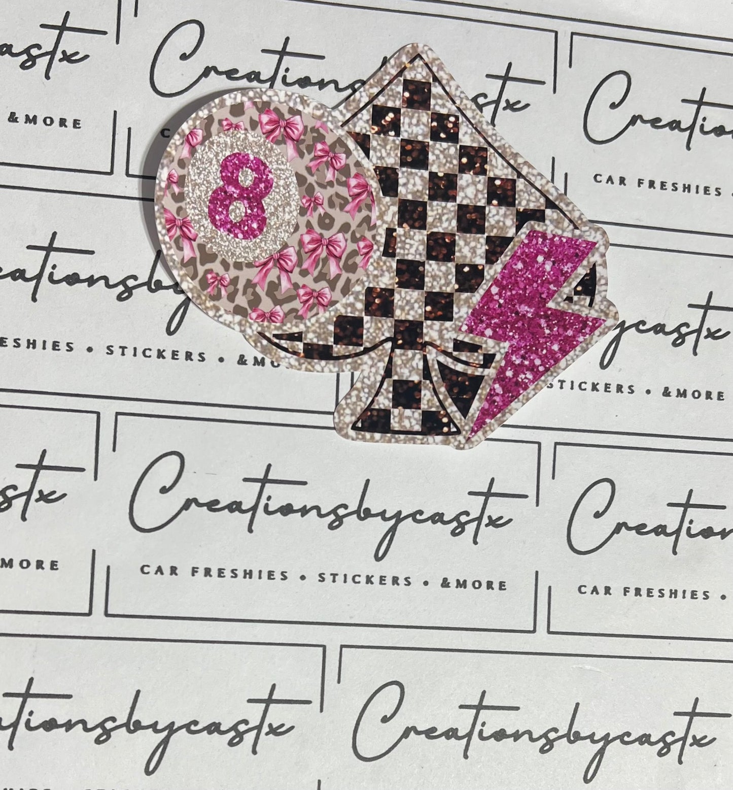 DGB Checkered Spade 8 Ball Cardstock