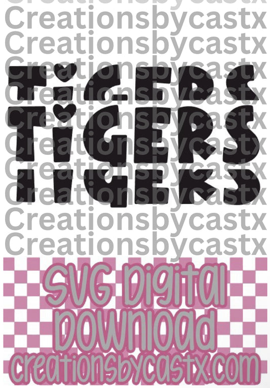 Tigers X 3 SVG