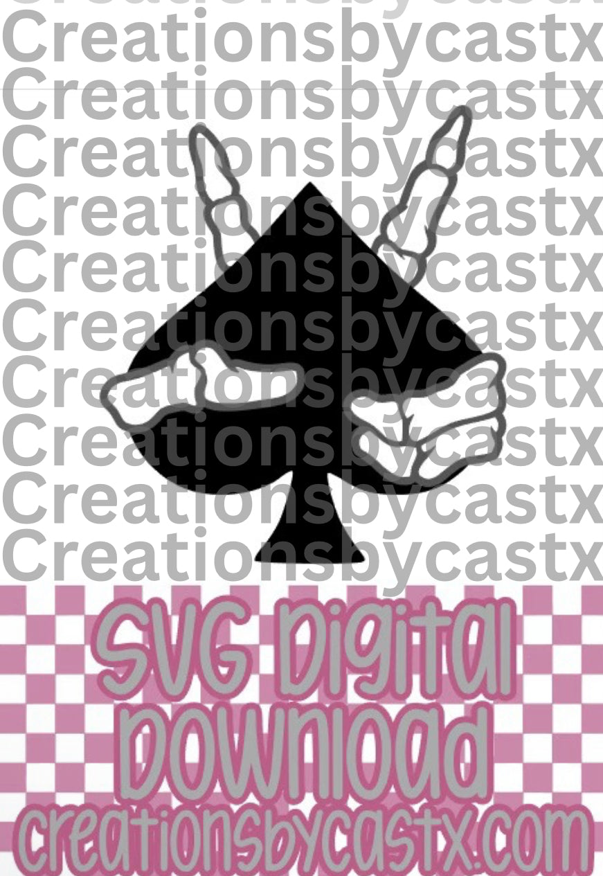 Spade Peace Skelly SVG