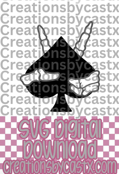 Spade Peace Skelly SVG