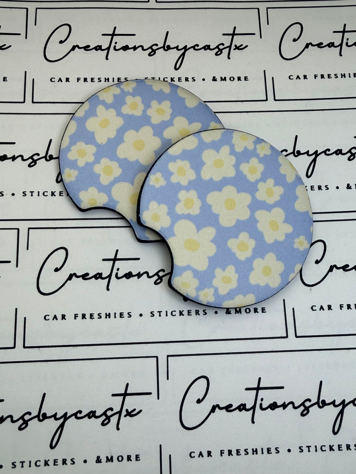 Cute Flowers Car Coasters