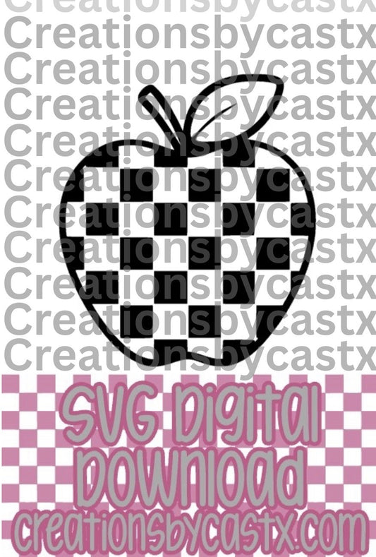 Checkered Apple SVG