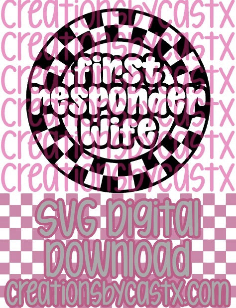 First Responder Wife Check Circle SVG