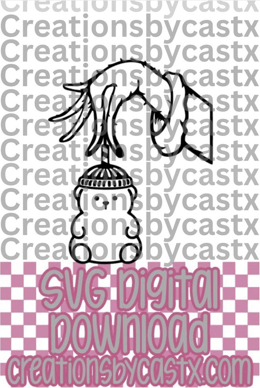 Green Hand Teddy Cup SVG