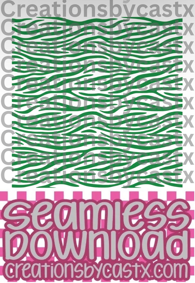 Green White Zebra Seamless