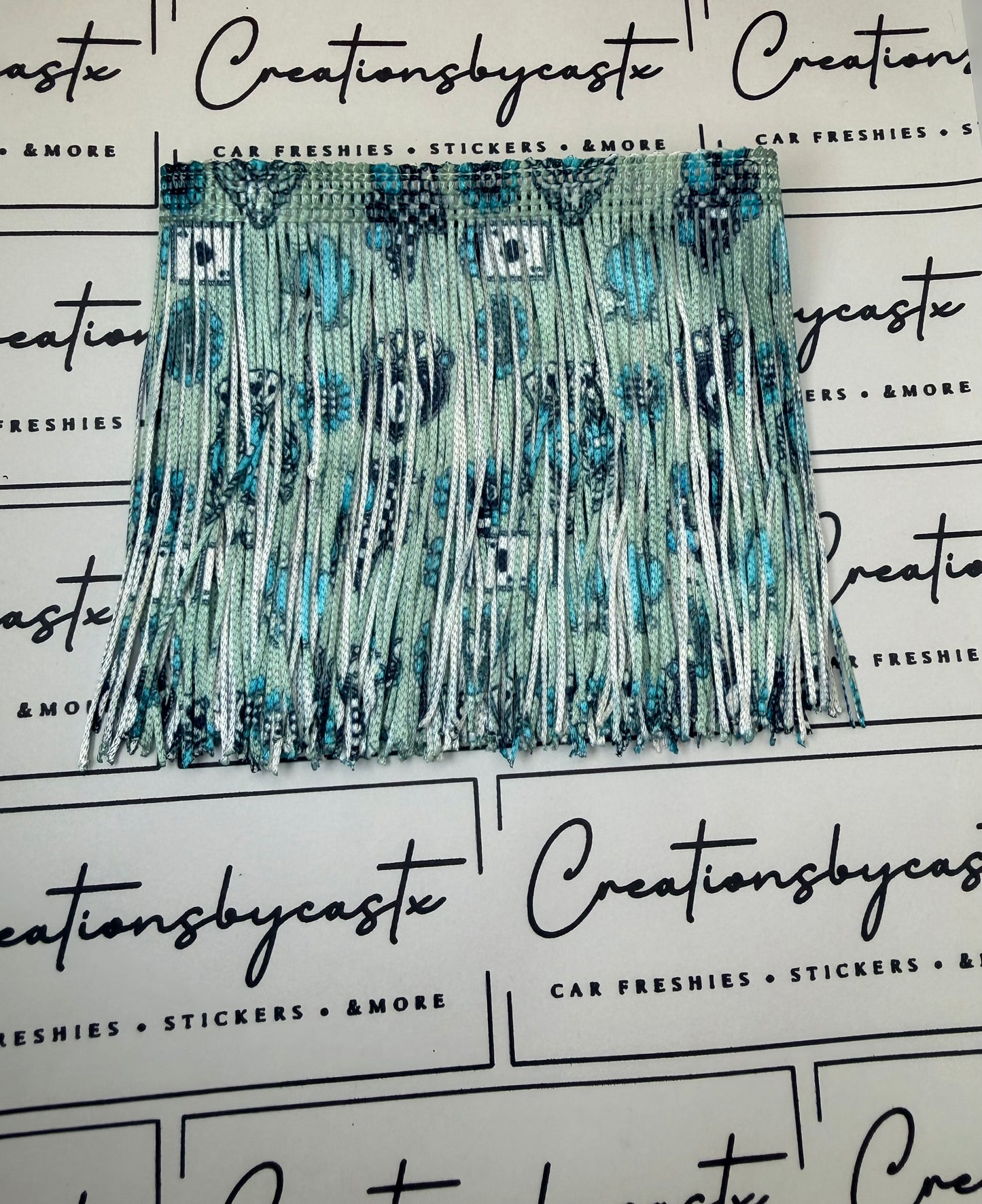 Gray Concho Printed Fringe