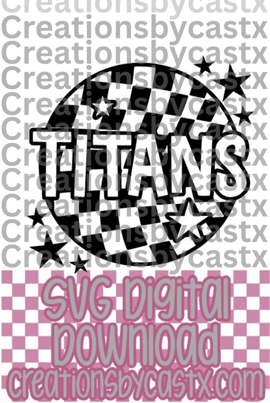 Titans Checkered Round SVG