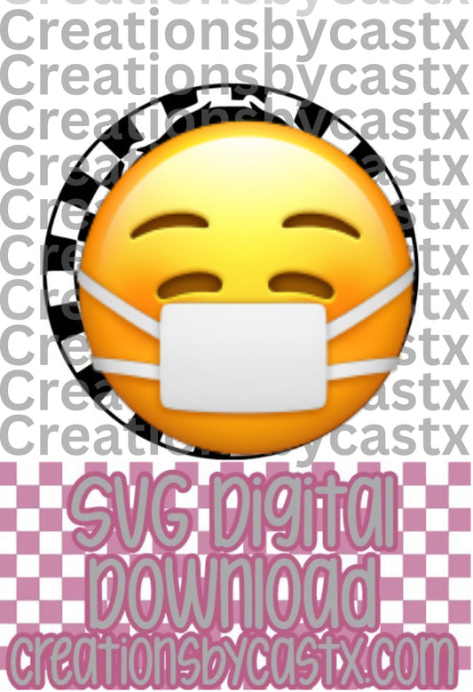 Mike Checkered Circle SVG
