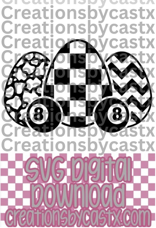 Cow Checkered Chev Eggs SVG