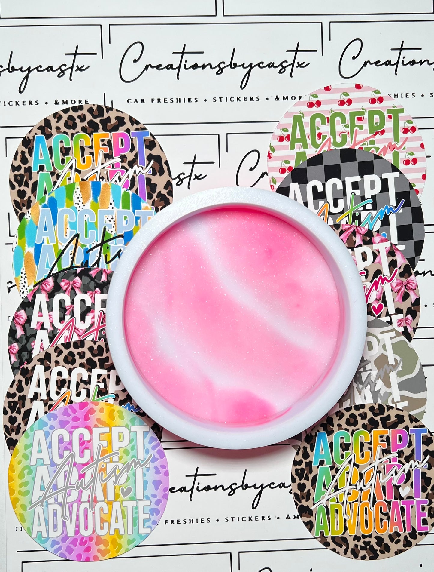 RRMC 4 in Round Mold & Autism Acceptance Cardstock Bundle