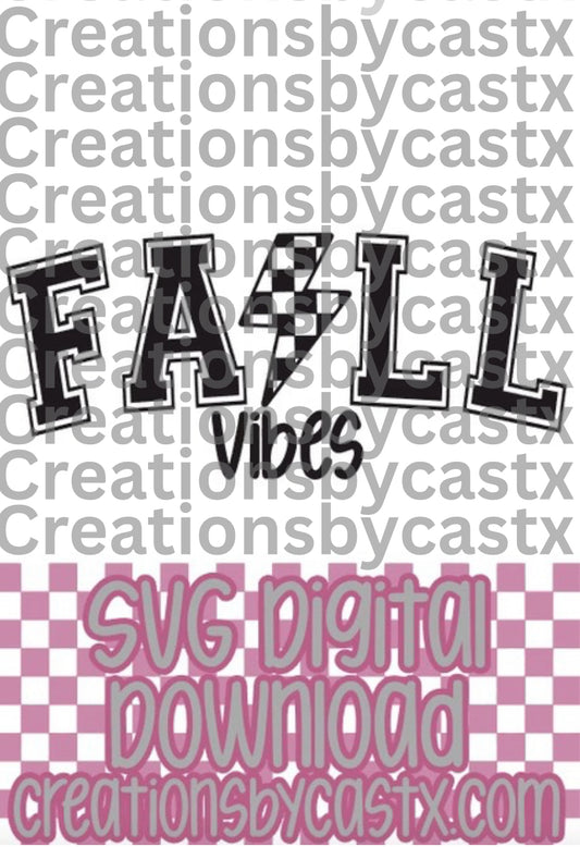 Fall Vibes Bolt SVG - Charlie's Choice