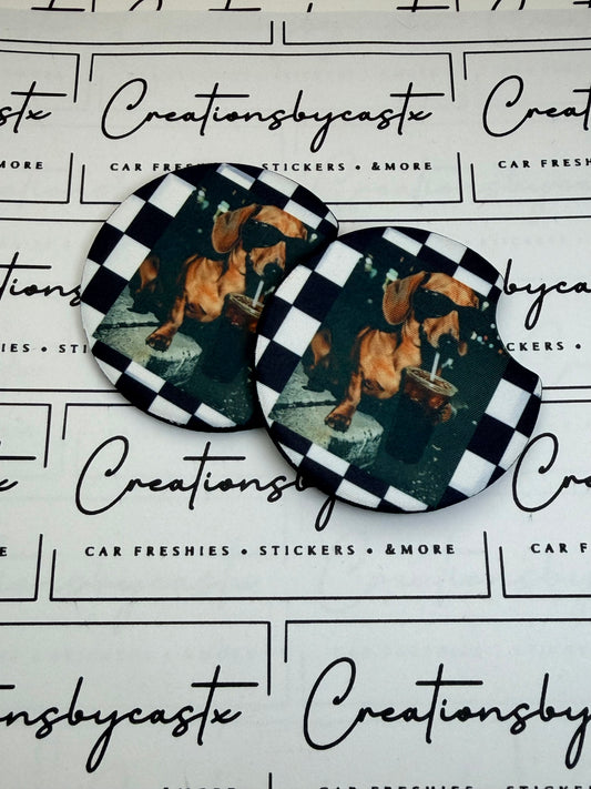 Cool Dog Car Coasters