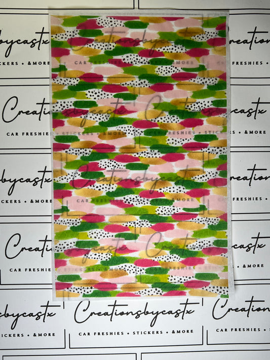 Pink & Green Brushstroke Tissue Paper