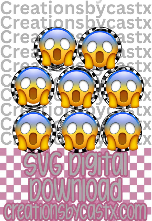 Horror Bundle Checkered Circle SVG