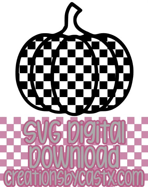 Checkered Pumpkin SVG