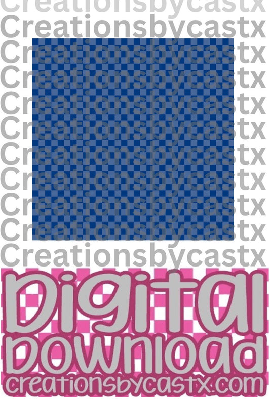 Blue Blue Checkered Digital Download