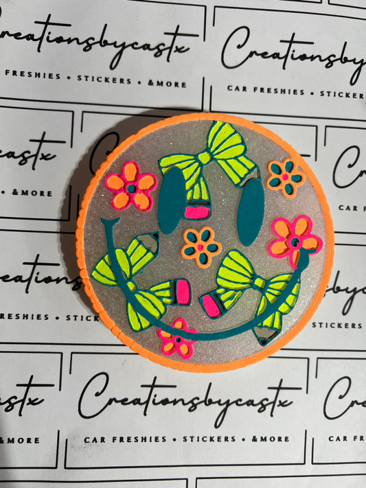 Pencil Bow Smiley Freshie