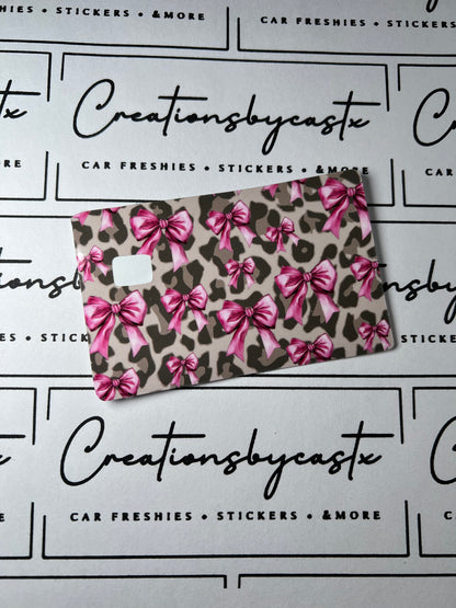 Brown Leopard Bow Card Skin