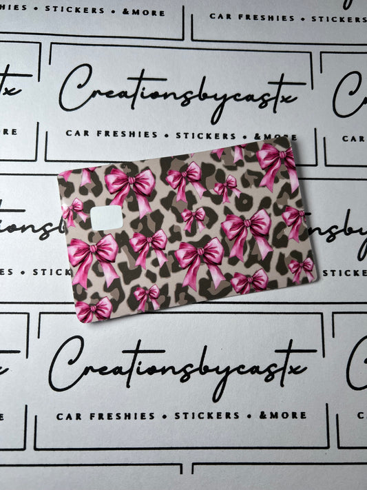 Brown Leopard Bow Card Skin