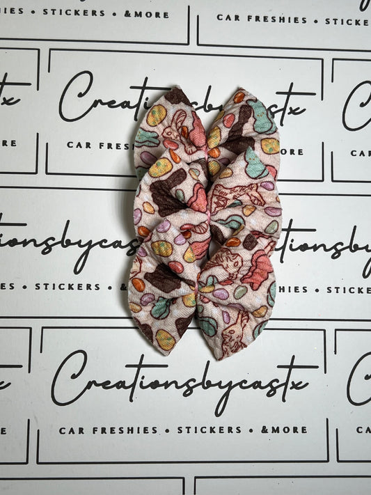 Chocolate Bunny Freshie Bow