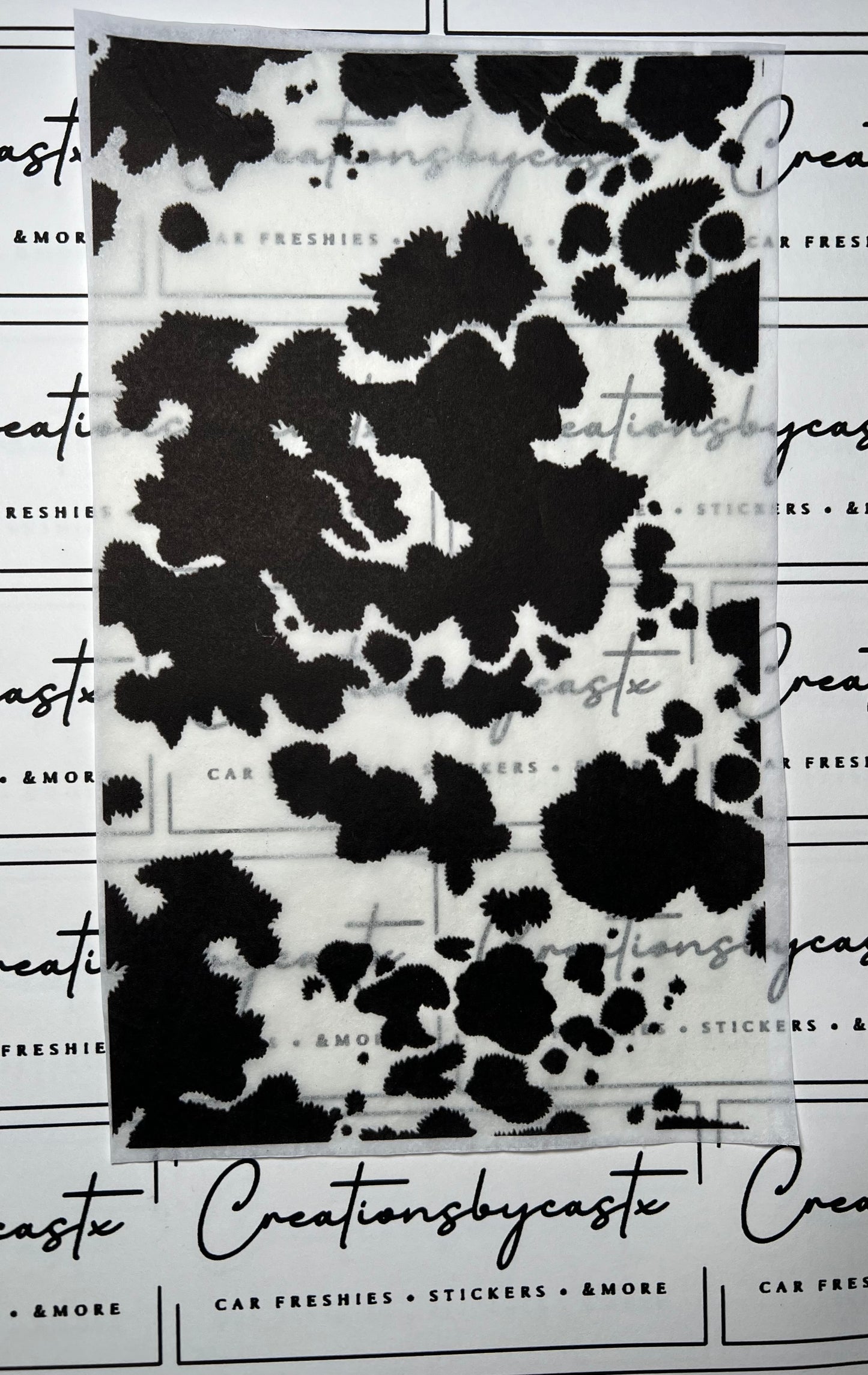 Black Cow Print Tissue Paper