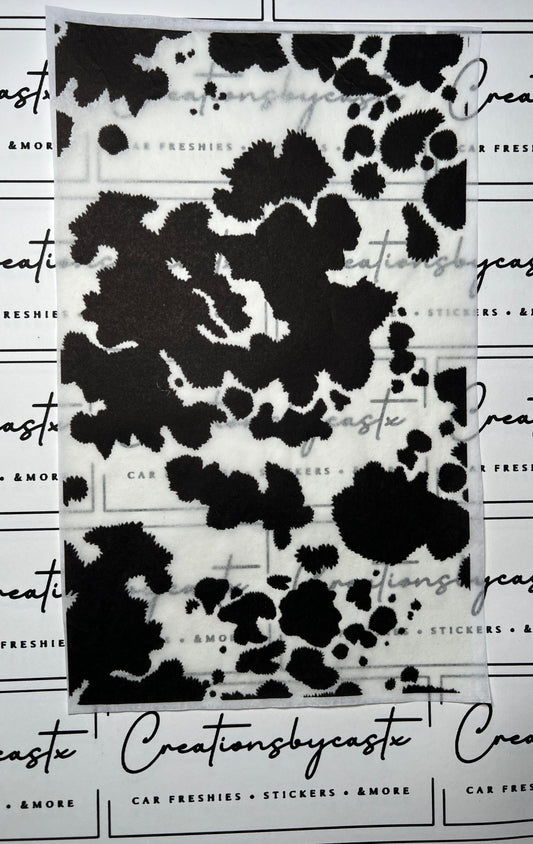 Black Cow Print Tissue Paper