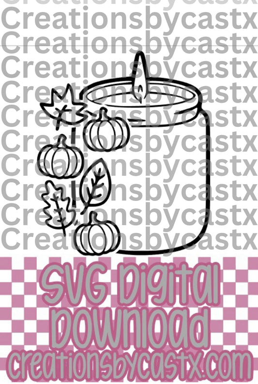 Fall Candle SVG