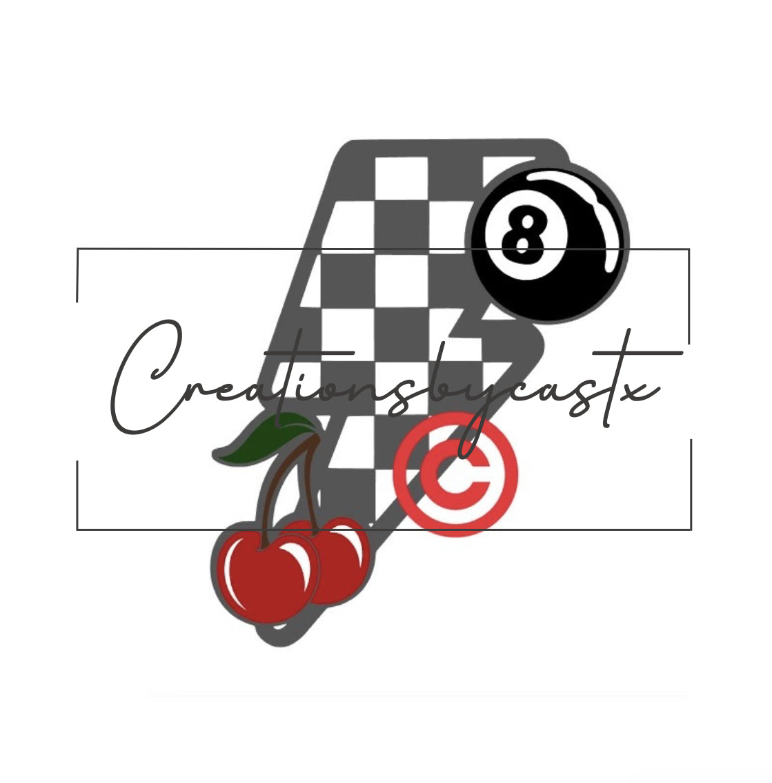 Bolt 8 Ball Cherry SVG