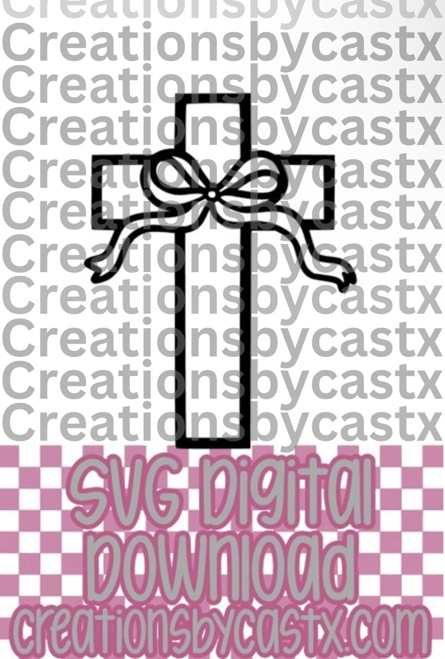Cross w Bow SVG