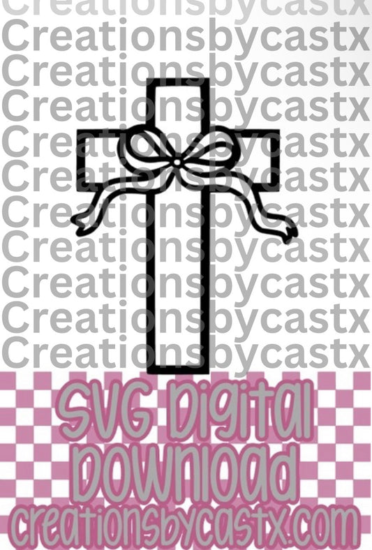 Cross w Bow SVG