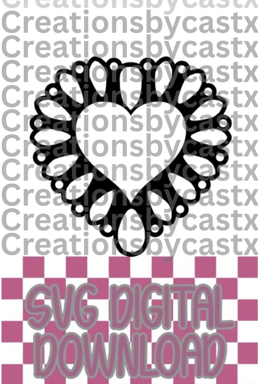 Heart Concho SVG